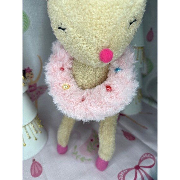 Plush Pink Reindeer Greeter/Shelf Sitter - Picture 3 of 6